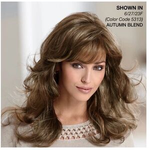 $150 retail, PAULA YOUNG Gayle wig in Autumn Blend, brown hair, beauty, with box